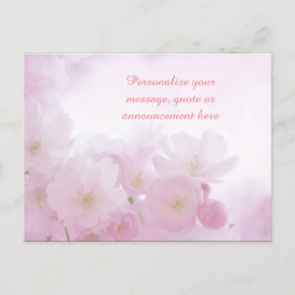 Rosa Flowers Feminine Personlig Message, Offert Meddelande Vykort