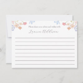 Rosa FLowers fina Blommigt Advice-kort Rådkort