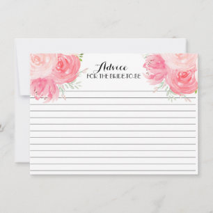 Rosa FLowers fina Blommigt Advice-kort Rådkort
