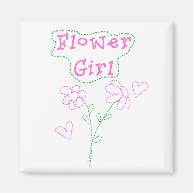 Rosa Flowers Flower Girl Magnet (Framsidan)