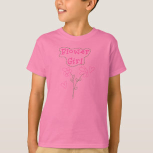 Rosa Flowers Flower Girl Tee Shirt