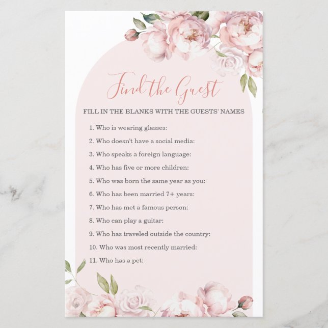 Rosa Flowers Girl Baby i Bloom hittar gästen (Framsida)