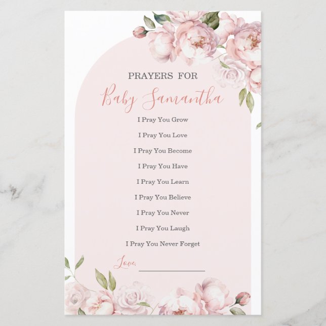 Rosa Flowers Girl Baby i Bloom Prayers for Baby (Framsida)