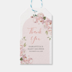 Rosa Flowers Girl Baby in Bloom Tack Presentetikett