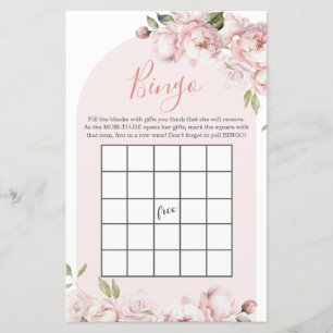 Rosa Flowers Girl Baby Shower Baby i Bloom Bingo
