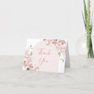 Rosa Flowers Girl Baby Shower Baby i Bloom Folamet Tack Kort