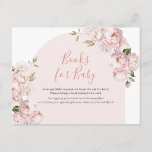 Rosa Flowers Girl Baby Shower Baby i Bloom Vykort