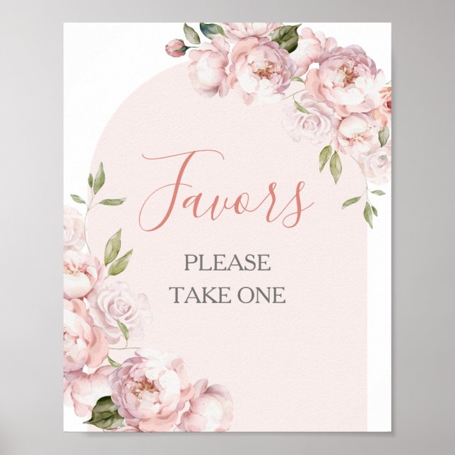 Rosa Flowers Girl Baby Shower Baby i bloomfavorite Poster (Framsidan)