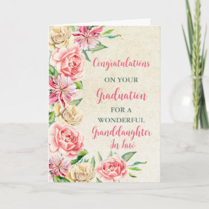 Rosa Flowers Granddotter i Law Studenten Kort