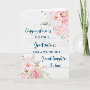 Rosa Flowers Granddotter i Law Studenten Kort