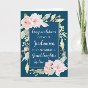 Rosa Flowers Granddotter i Law Studenten Kort