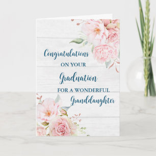 Rosa Flowers Granddotter Studenten Kort