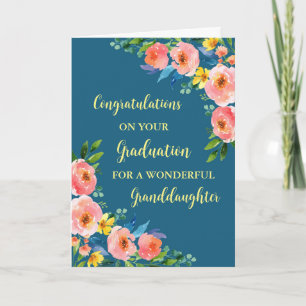 Rosa Flowers Granddotter Studenten Kort