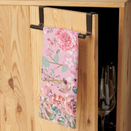 Rosa Flowers Graphic Artwork, Rosa Blommigt WAN (U Kökshandduk