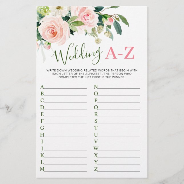 Rosa  Flowers Greenery Möhippa Game (Framsida)