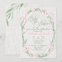Rosa Flowers Greenery Terrarium Baby Shower