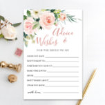 Rosa Flowers Grey Advice & Önskemål Card<br><div class="desc">Rosa Flowers Grey Advice & Önskemål Card. Anpassa med brudens namn och duschdatum. Klicka på länken "anpassa ytterligare" för ytterligare anpassning. Kontakta mig om du behöver hjälp.</div>