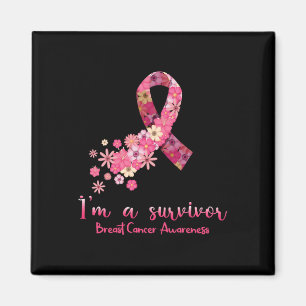 Rosa Flowers Heart I är en Survivor Breast Cancer Magnet