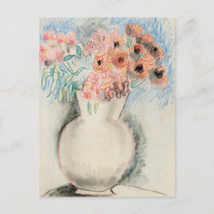Rosa Flowers i Vas   Christopher Wood Vykort