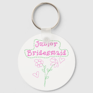 Rosa Flowers Junior Bridesmaid Nyckelring