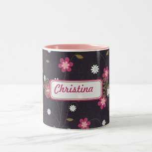 Rosa Flowers-kaffe Mugg Kopp