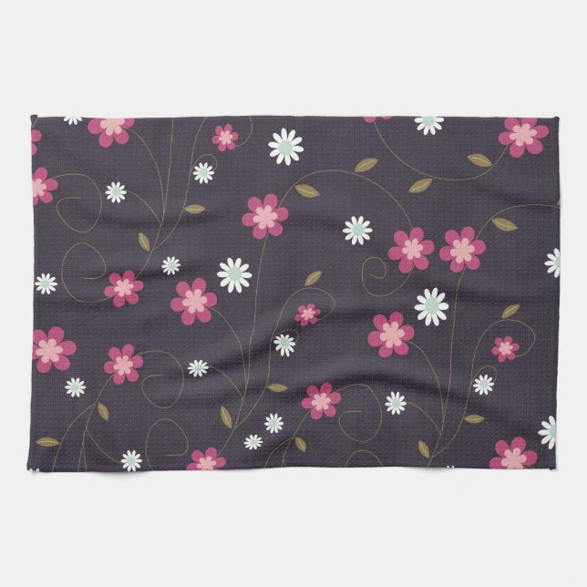 Rosa Flowers Kitchen Towel Kökshandduk (Horisontell)
