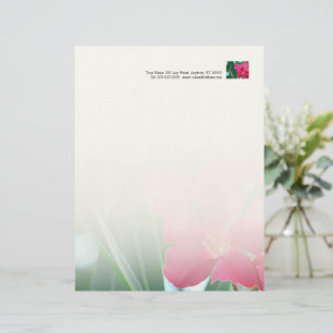 Rosa Flowers Letterhead Brevhuvud