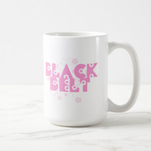 Rosa Flowers Martial Arts Black Bälte Kaffemugg
