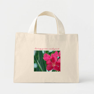 Rosa Flowers Mini Tote Bag Mini Tygkasse