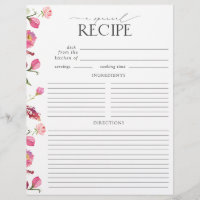 Rosa Flowers Möhippa Binder Page