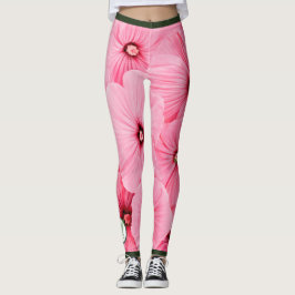 ROSA FLOWERS MONOGRAM, UTSÄDE lycklig Leggings