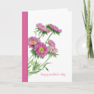 Rosa Flowers Mors dag Card Kort