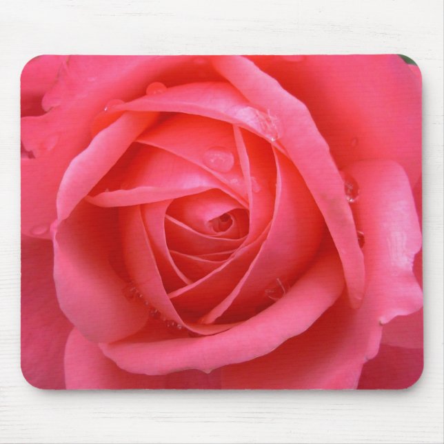 Rosa Flowers Mousepad Röd ros Decor Gifts Musmatta (Framsidan)