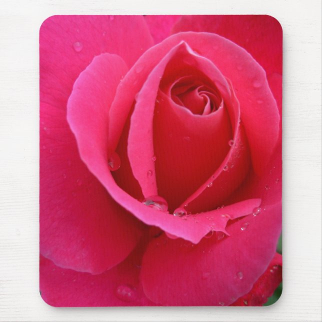 Rosa Flowers Mousepad Röd ros Decor Gifts Musmatta (Framsidan)