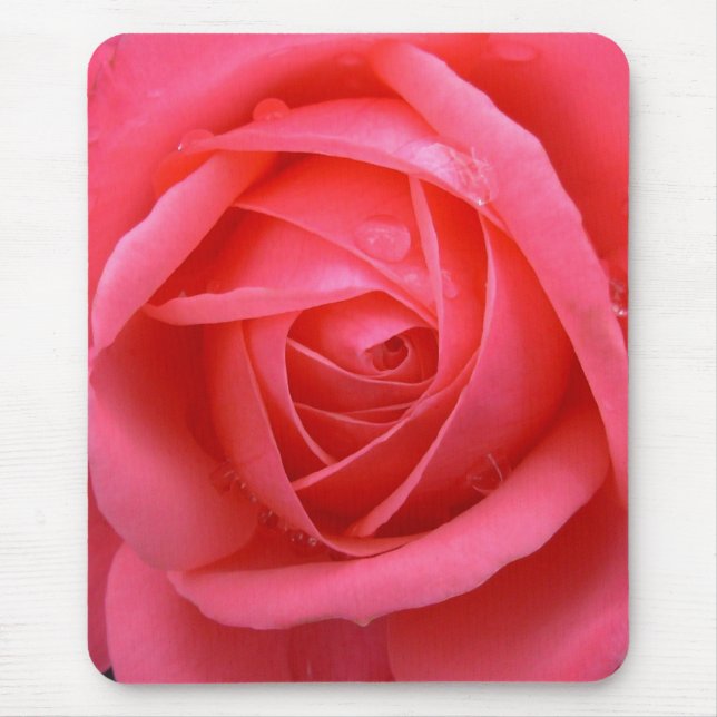 Rosa Flowers Mousepad Röd ros Decor Gifts Musmatta (Framsidan)