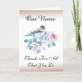 Rosa Flowers Nature Nurse Doktor Employee Tack Kort