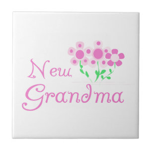 Rosa Flowers New Grandma Gifts Kakelplatta
