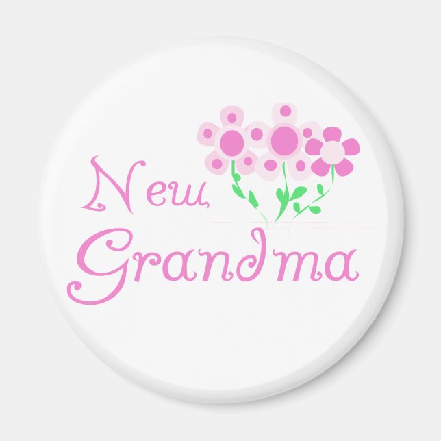 Rosa Flowers New Grandma Tshirts and Gifts Magnet (Framsidan)