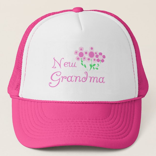 Rosa Flowers New Grandma Tshirts and Gifts Truckerkeps (Framsida)