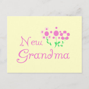 Rosa Flowers New Grandma Tshirts and Gifts Vykort