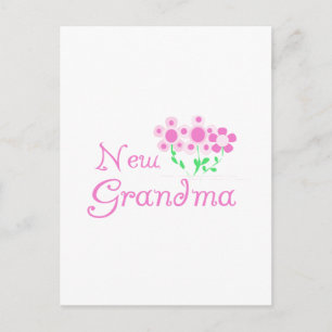 Rosa Flowers New Grandma Tshirts and Gifts Vykort