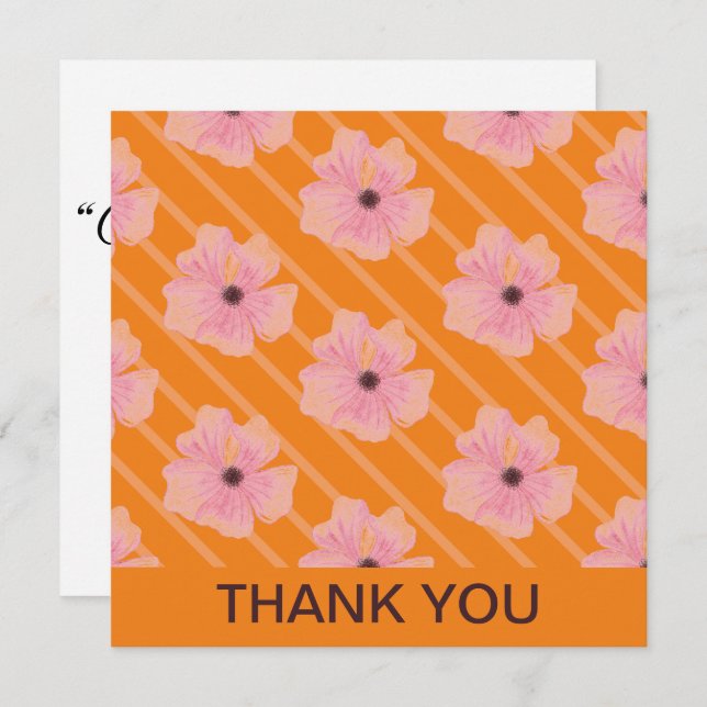 Rosa Flowers och Rand Personlig Card (Fram/baksida)