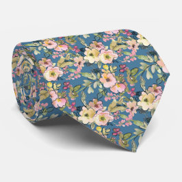 Rosa Flowers on Blue Slips