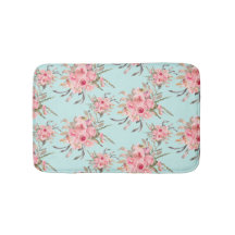 Rosa Flowers on Light Blue