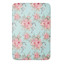  Rosa Flowers on Light Blue