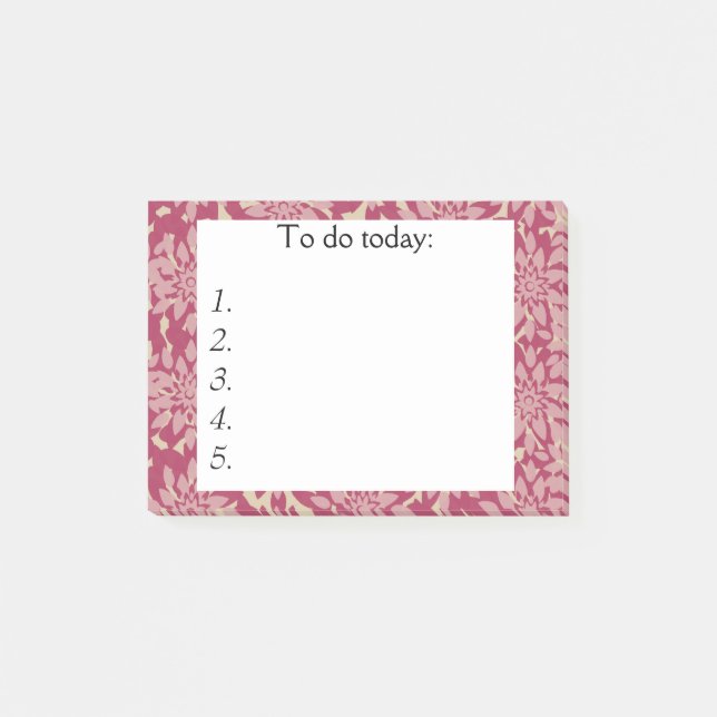 Rosa Flowers on Red Post It Note Post-it Block (Framsida)