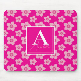 Rosa Flowers On Rosa Background Monogram Musmatta