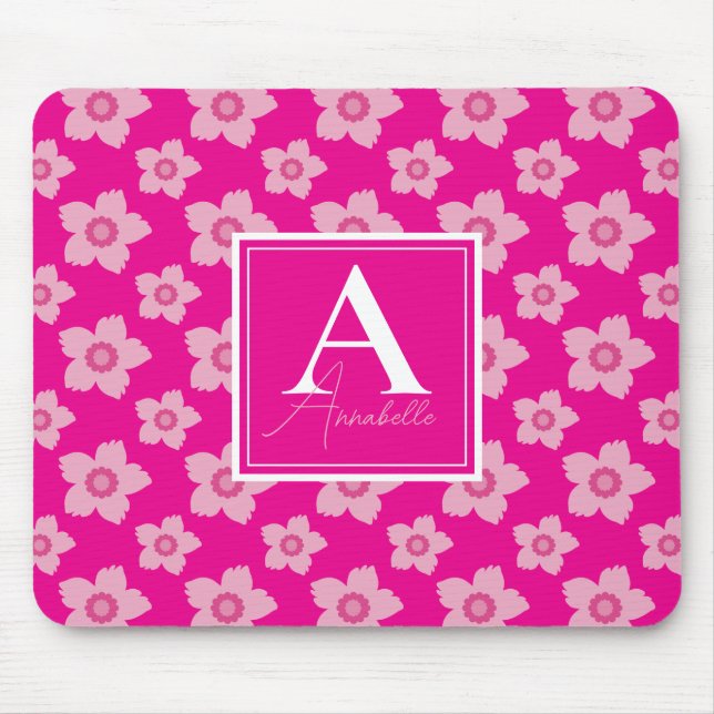 Rosa Flowers On Rosa Background Monogram Musmatta (Framsidan)