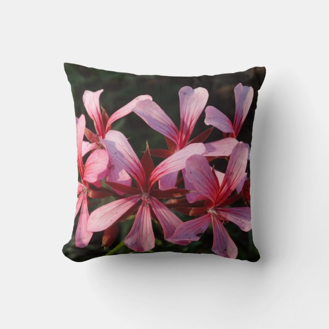 Rosa Flowers Photo Throw Cushion Kudde (Framsida)