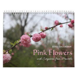 Rosa Flowers & Proverbs Scriptures Calendar Kalender